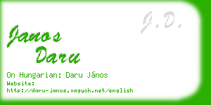 janos daru business card