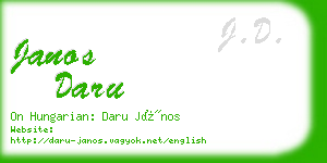 janos daru business card